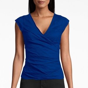 nicole miller cotton metal logan top